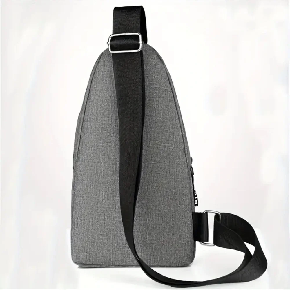 New! Boss Bags Waterproof Nylon Sling Bag Backpack Gray Mens Travel Work School